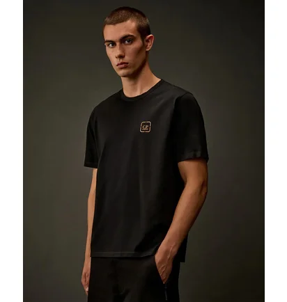 Футболка мужская C.P. Company Metropolis Series Printed Logo Black 19CLTS054A-006370W-999