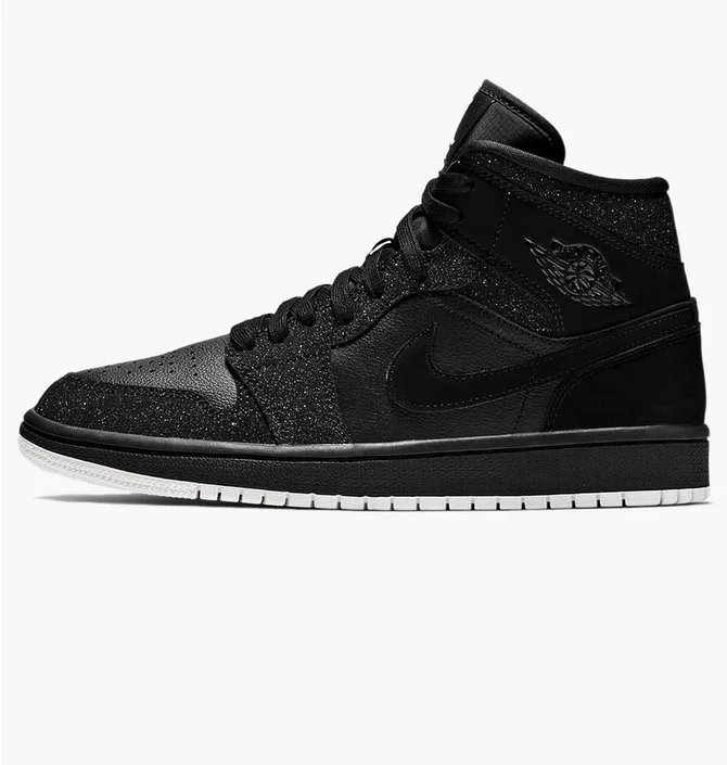 Кроссовки женские Nike Air Jordan 1 Mid Wmns Snakeskin Black Bq6472-010