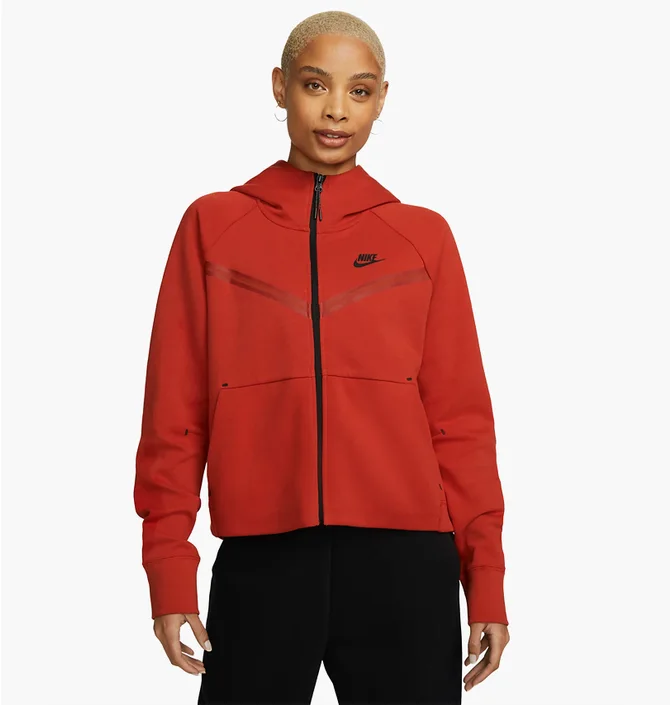 Толстовка жіноча Nike W Nsw Tch Flc Wr Essntl Fz Hdy Red Cw4298-623
