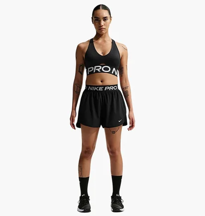Шорти жіночі Nike Pro WomenS Dri-Fit Mid-Rise Brief-Lined 3 Woven Shorts Black IQ0784-010