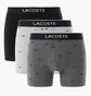 Трусы мужские Lacoste Logo Waist Trunks Black/Grey (3 шт) 6H1294-51