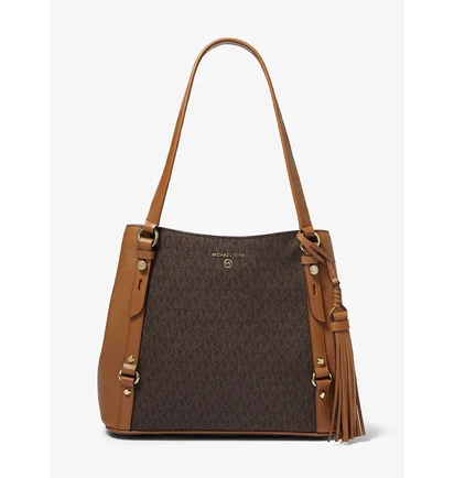 Сумка жіноча Michael Kors Carrie Large Logo Shoulder Bag Brown 30F0G1AE3B-BRN-ACORN-23615