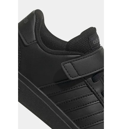 Кроссовки детские Adidas Grand Court Elastic Lace And Top Strap Black FZ6161