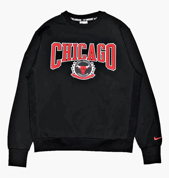 Свитшот мужской Nike Chi M Nk Flc Crew Cts 75 Nba Black DJ2797-010