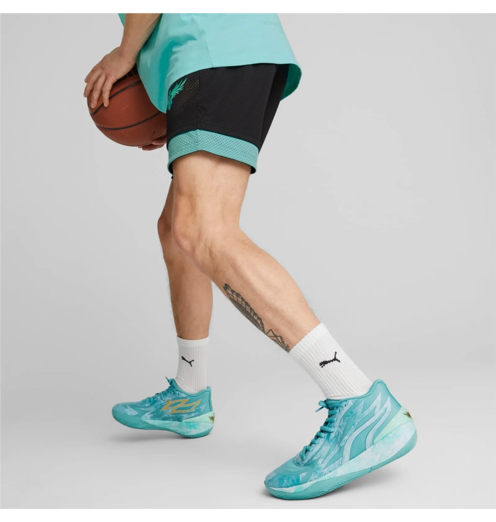 ᐉ Кроссовки унисекс Puma Mb.02 Jade Basketball Shoes Light Blue