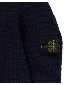 Кофта мужская Stone Island Wool Check Stitch Sweater Blue 8115537D5-V0020