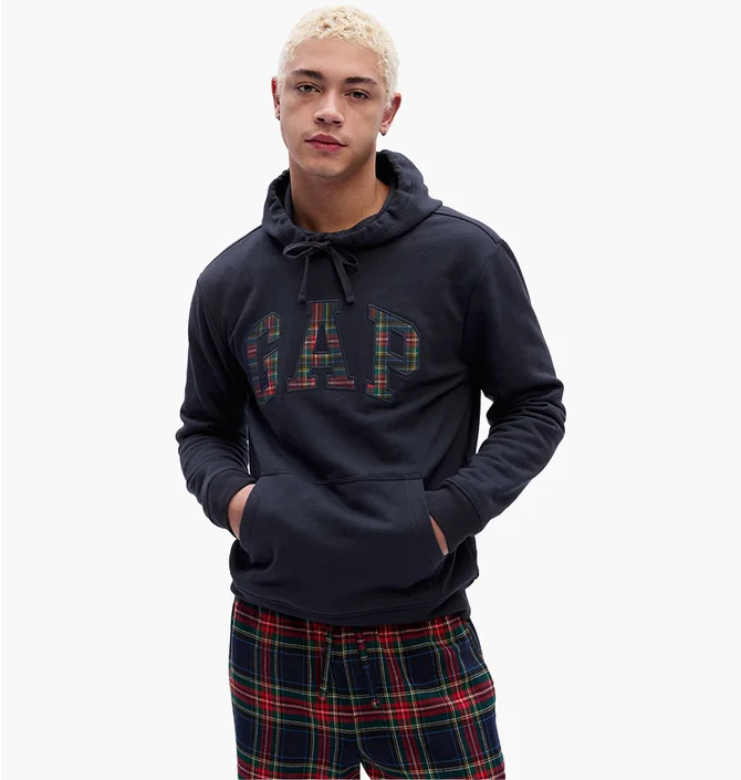 Худи мужское Gap Logo Hoodie Blue 824268001