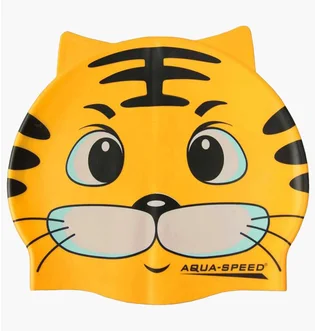 Шапочка для плавання дитяча Aqua speed Zoo Cat 5529 Yellow 115-CAT