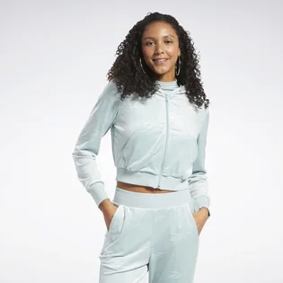 Світшот жіночий Reebok Classics Energy Q4 Velour Zip-Up Sweatshirt Light Blue Hh9803
