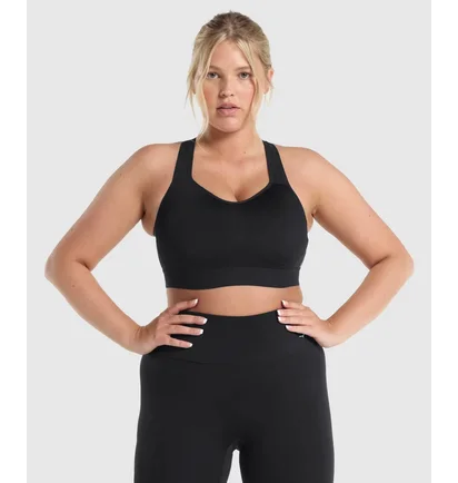Топ жіночий Gymshark Lightweight High Support Sports Bra Black B1A6B-BBBB