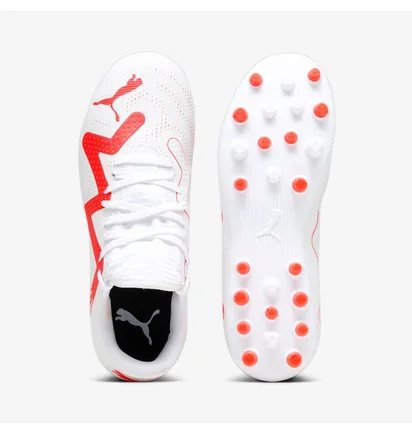 Бутсы унисекс Puma Future Play Mg Youth Football Boots White 107390-01