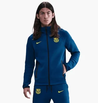 Толстовка мужская Nike Tech Fleece Barcelona Blue FZ1274-432