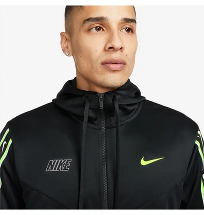 Толстовка мужская Nike Sportswear Repeat Full-Zip Hoodie Black DX2025-013