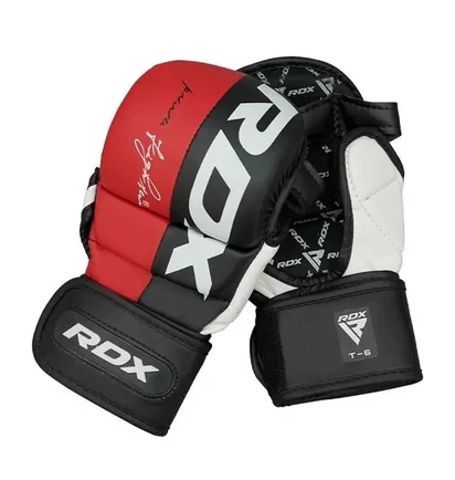 Рукавиці унісекс RDX Grappling Gloves Rex T6 Plus Red/Black GGR-T6R