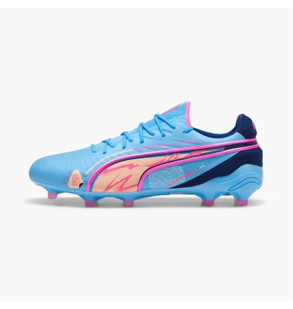 Бутсы унисекс Puma King Ultimate Volume Up Fg/Ag Light Blue 108069-01