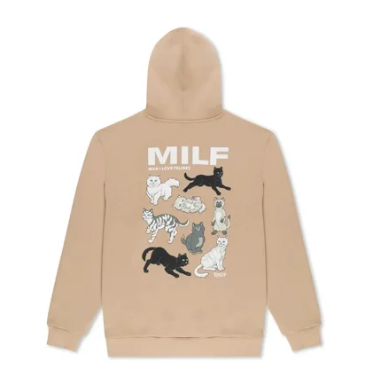 Худи мужское RipNDip Man I Love Felines Beige RNDFAL24140