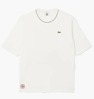 Футболка мужская Lacoste Roland-Garros Edition Jersey T-Shirt White TH8757-51-70V