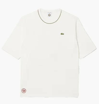 Футболка мужская Lacoste Roland-Garros Edition Jersey T-Shirt White TH8757-51-70V