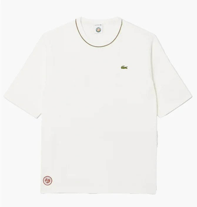 Футболка мужская Lacoste Roland-Garros Edition Jersey T-Shirt White TH8757-51-70V