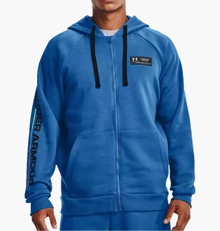 Толстовка чоловіча Under Armour Sweatshirt Rival Fleece Chroma Fz Hd-Blu Blue 1370344-474