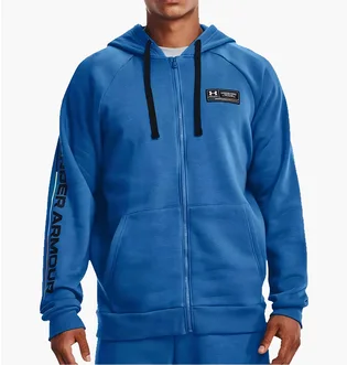 Толстовка мужская Under Armour Sweatshirt Rival Fleece Chroma Fz Hd-Blu Blue 1370344-474