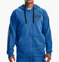 Толстовка мужская Under Armour Sweatshirt Rival Fleece Chroma Fz Hd-Blu Blue 1370344-474