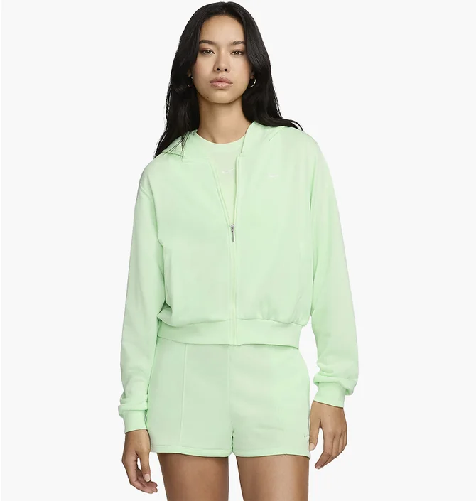 Толстовка жіноча Nike Sportswear Chill Terry Loose Full-Zip French Terry Hoodie Green FN2415-376