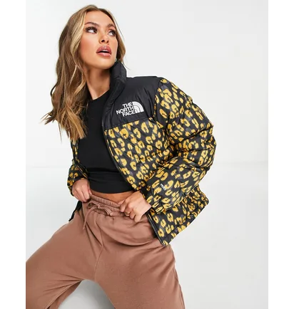 Пуховик жіночий The North Face Printed 1996 Retro Nuptse Jacket Yellow/Black NF0A5IXK-28A