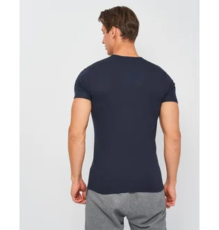 Футболка мужская Kappa Mezza Manica Scollo V Blue K1316-BLUNAVY