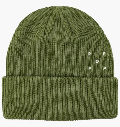Шапка мужская Pop Trading Company Basic Beanie Olive POPAW24-08-021