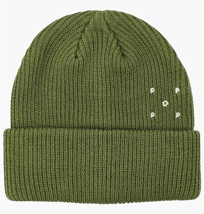 Шапка мужская Pop Trading Company Basic Beanie Olive POPAW24-08-021