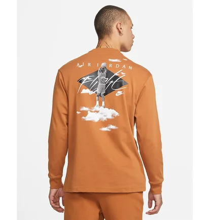 Лонгслив мужской Air Jordan Mens 85 Long-Sleeve T-Shirt Orange DH8962-241