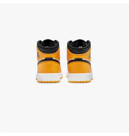 Кроссовки детские Nike Air Jordan 1 Mid Taxi (Gs) Yellow/White 554725-701