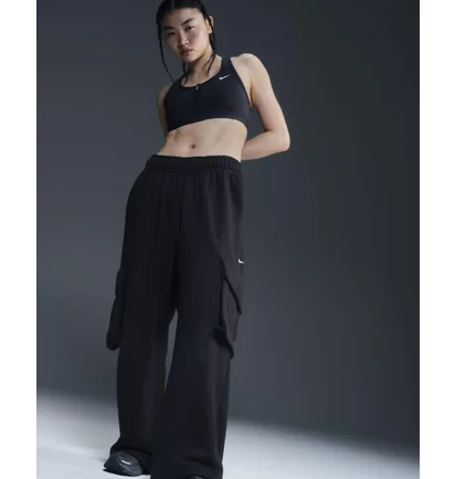 Штани жіночі Nike Sportswear Low-Rise Oversized French Terry Open-Hem Pants Black FV7512-010