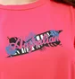 Футболка женская AUSTRALIAN Logo Flowers Tee Jersey V Orange LSDTS0027-227