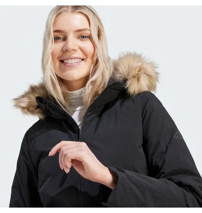 Куртка жіноча Adidas Hooded Fur Black IJ8260