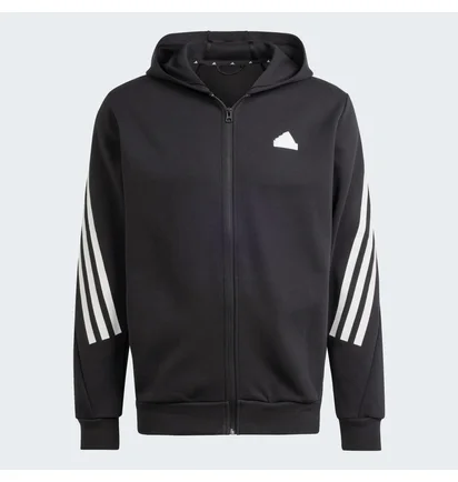 Толстовка мужская Adidas Future Icons 3-Stripes Full Zip Hoodie Black IR9159