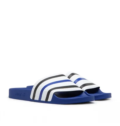 Тапочки унисекс Adidas Adilette White/Blue IG7500