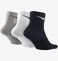 Шкарпетки унісекс Nike U Nk Perf Ltwt Qt (3 пари) Multi SX4706-901