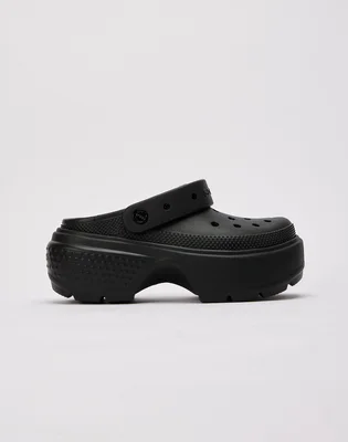 Тапочки женские CROCS Stomp Clog Black 209347-001