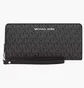 Гаманець жіночий Michael Kors Jet Set Travel Monogram Continental Leather Wallet Black 35H8STVT3B-BLACK-66206