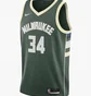 Майка мужская Nike Nba Swingman Giannis Antetokounmpo Bucks Icon Edition 2020 Green CW3672-329
