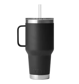 Термокружка Yeti Rambler 35Oz (1035Ml) Straw Mug Black 70000002297