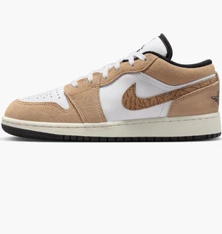 Кроссовки детские Air Jordan 1 Low Se Brown Elephant Gs White/Brown DZ5368-201