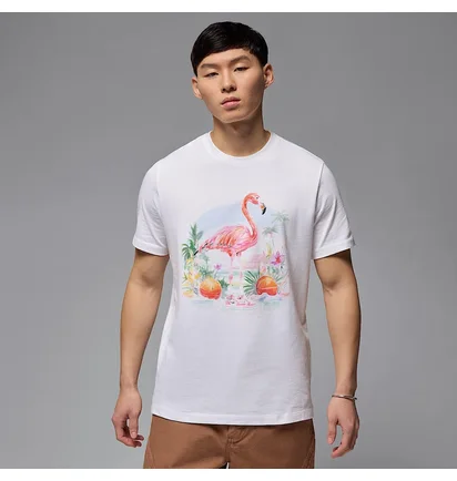 Футболка мужская Air Jordan Ess Flamingo Ss Crew White HJ2399-100