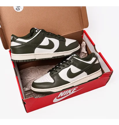 Кроссовки мужские Nike Dunk Low Retro White/Green HF5441-102