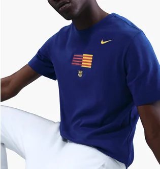 Футболка чоловіча Nike Fcb Flag Hq8405 (455) Blue HQ8405-455