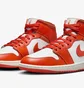 Кроссовки женские Air Jordan 1 Mid Orange/White BQ6472-108