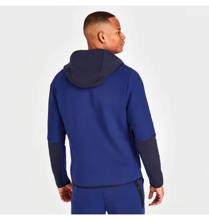 Толстовка чоловіча Nike Sportswear Tech Fleece Taped Full-Zip Hoodie Blue Dv0537-455