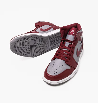 Кросівки чоловічі Air Jordan 1 Mid Red/Grey Dq8426-615